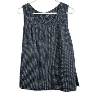 Willi Smith Vintage Black & White Polka Dot Top